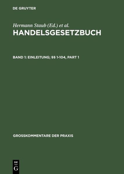 Produktbild: Einleitung; &sect;&sect; 1-104