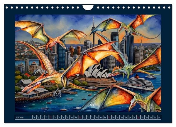 Produktbild: Dinosaurier erobern die Welt zur&uuml;ck (Wandkalender 2026 DIN A4 quer), CALVENDO Monatskalender