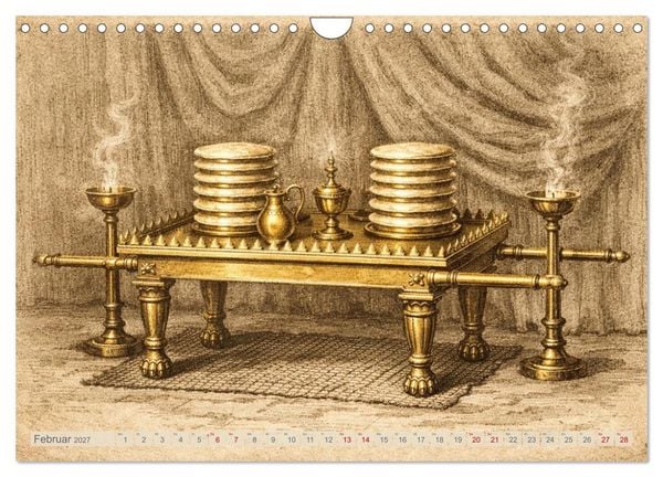 Produktbild: Die Ger&auml;te in der Stiftsh&uuml;tte - Bilder und hebr&auml;ische Begriffe (Wandkalender 2027 DIN A4 quer), CALVENDO Monatskalender
