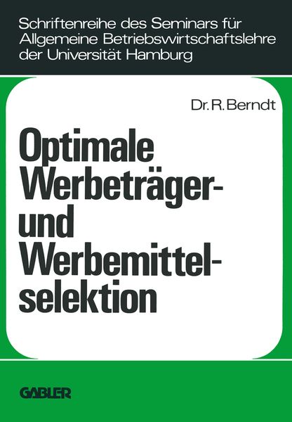 Produktbild: Optimale Werbetr&auml;ger- und Werbemittelselektion