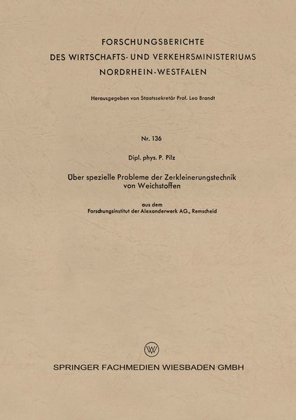 Produktbild: &Uuml;ber spezielle Probleme der Zerkleinerungstechnik von Weichstoffen