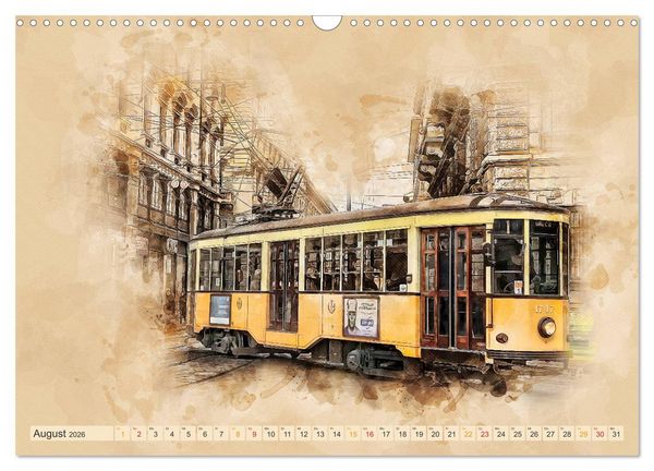 Produktbild: Stra&szlig;enbahn - Faszination auf R&auml;dern (Wandkalender 2026 DIN A3 quer), CALVENDO Monatskalender