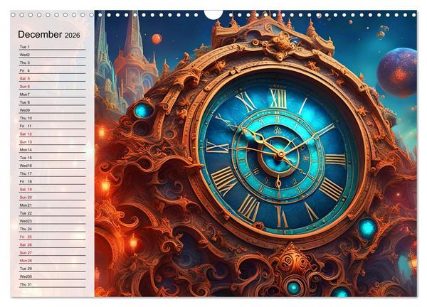 Produktbild: The abstract world of timepiece (Wall Calendar 2026 DIN A3 landscape), CALVENDO 12 Month Wall Calendar