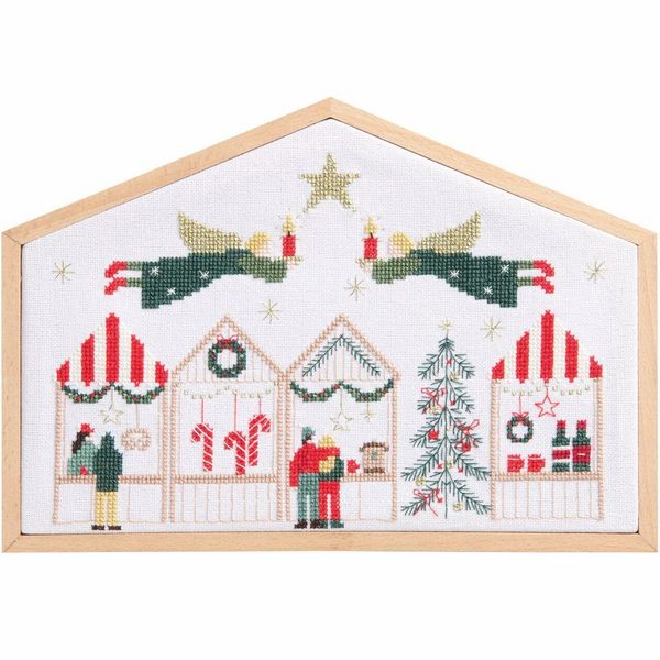 Produktbild: Stickpackung Gez&auml;hlter Kreuzstich,Weihnachtsmarkt