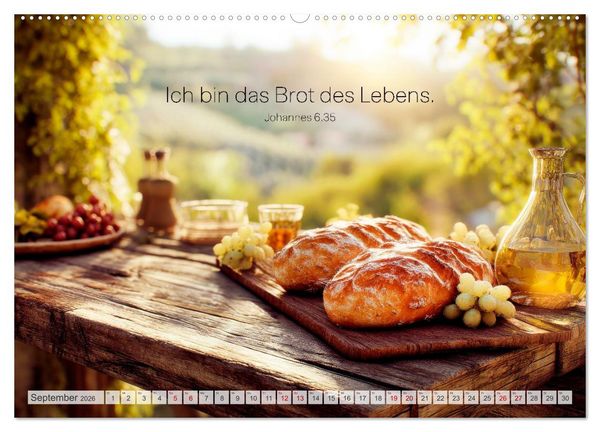 Produktbild: Psalmen und Bibelverse - Himmlische Botschaften (hochwertiger Premium Wandkalender 2026 DIN A2 quer), Kunstdruck in Hochglanz