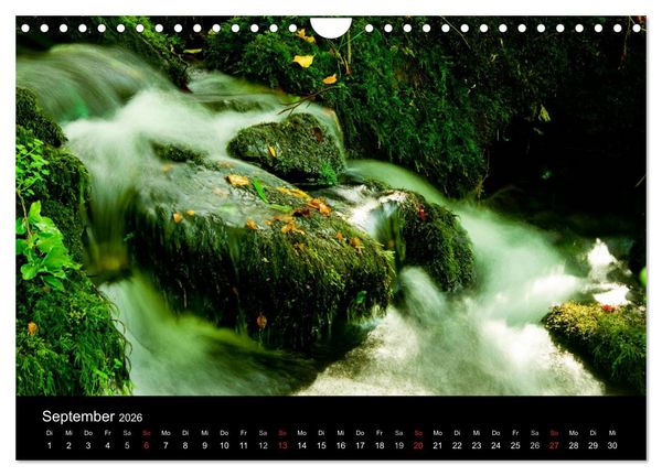 Produktbild: Geheimnisvolle B&auml;che und Fl&uuml;sse (Wandkalender 2026 DIN A4 quer), CALVENDO Monatskalender