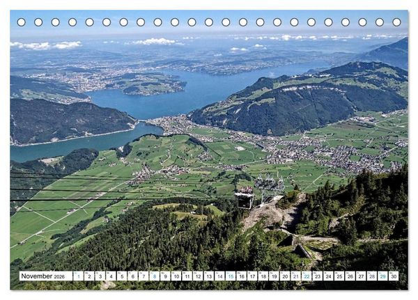 Produktbild: Gr&uuml;ezi . Landschaften in der Schweiz (Tischkalender 2026 DIN A5 quer), CALVENDO Monatskalender
