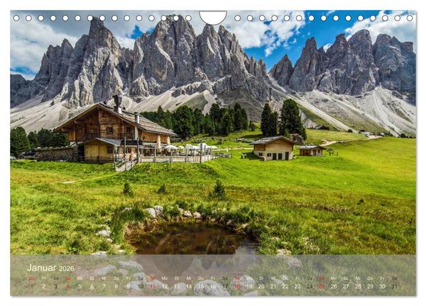 Produktbild: Dolomiten - Bezaubernde Giganten (Wandkalender 2026 DIN A4 quer), CALVENDO Monatskalender