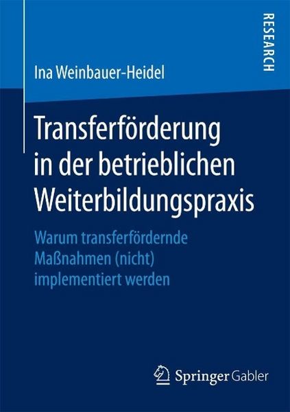 Produktbild: Transferf&ouml;rderung in der betrieblichen Weiterbildungspraxis