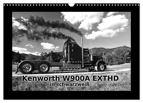 Produktbild: Kenworth W900A EXTHD - in schwarzwei&szlig; (Wandkalender 2026 DIN A3 quer), CALVENDO Monatskalender