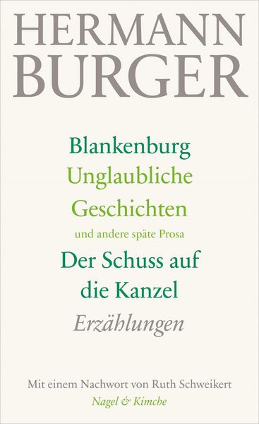 Produktbild: Blankenburg. Unglaubliche Geschichten und andere sp&auml;te Prosa. Der Schuss auf die Kanzel