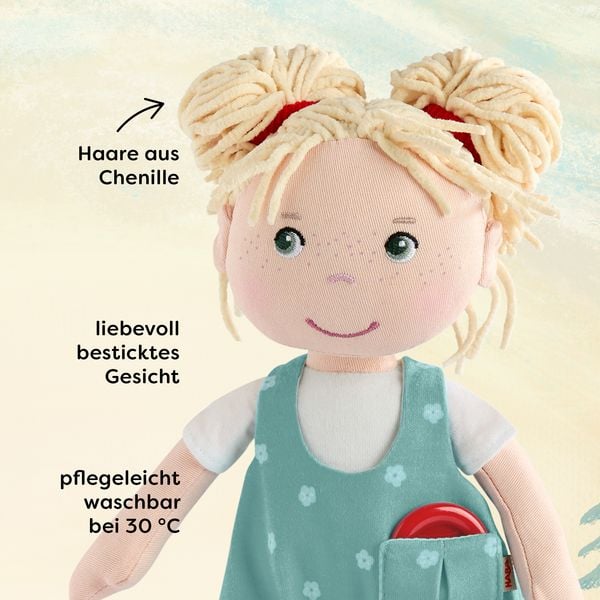 Produktbild: HABA Carmushka Puppe Tilli - bekannt aus &bdquo;Mein Knopf, ein Universum&ldquo;