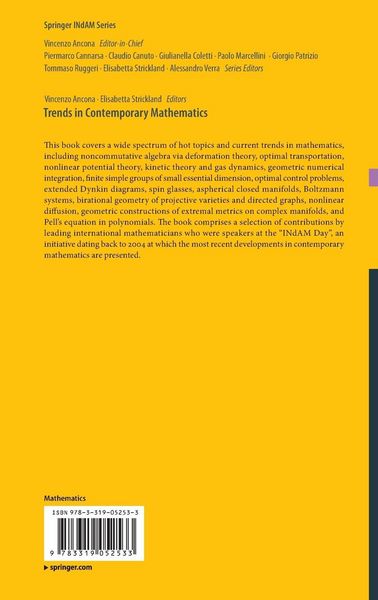 Produktbild: Trends in Contemporary Mathematics
