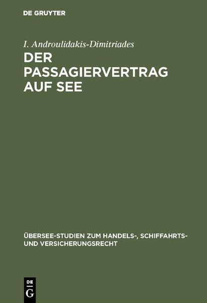 Produktbild: Der Passagiervertrag auf See