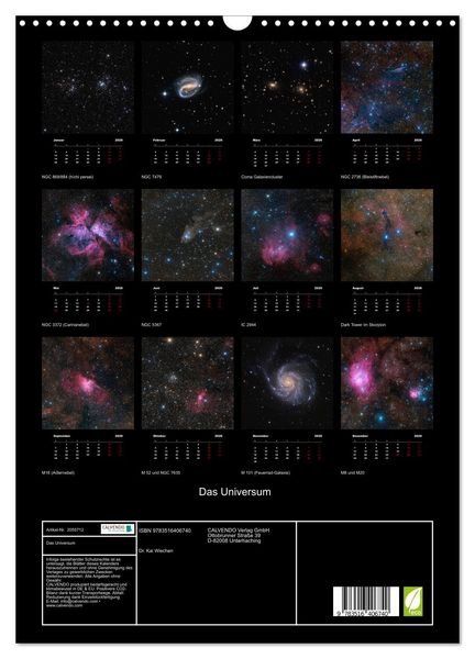 Produktbild: Das Universum (Wandkalender 2026 DIN A3 hoch), CALVENDO Monatskalender