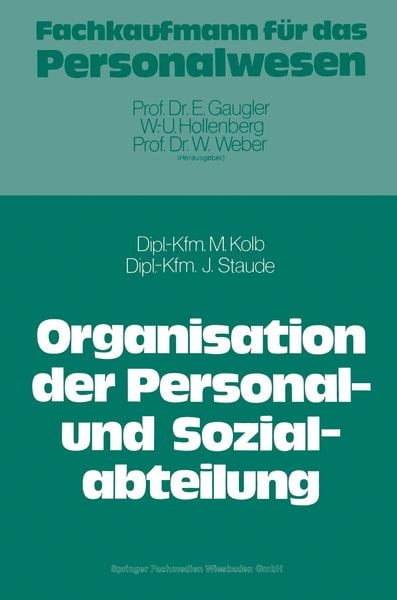 Produktbild: Die Organisation der Personal- und Sozialabteilung