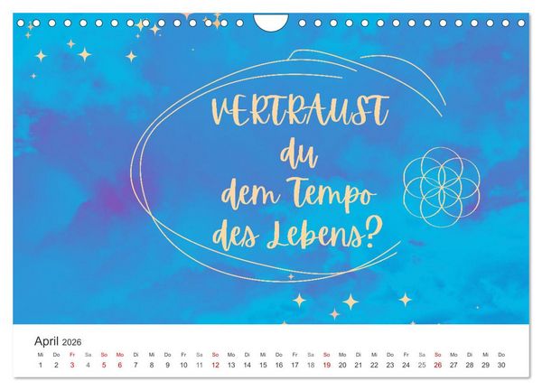 Produktbild: Lass Freude dein Kompass sein (Wandkalender 2026 DIN A4 quer), CALVENDO Monatskalender