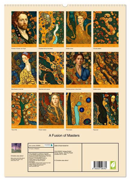 Produktbild: A Fusion of Masters (High Quality Premium Wall Calendar 2026 DIN A2 portrait),CALVENDO 12 Month Wall Calendar