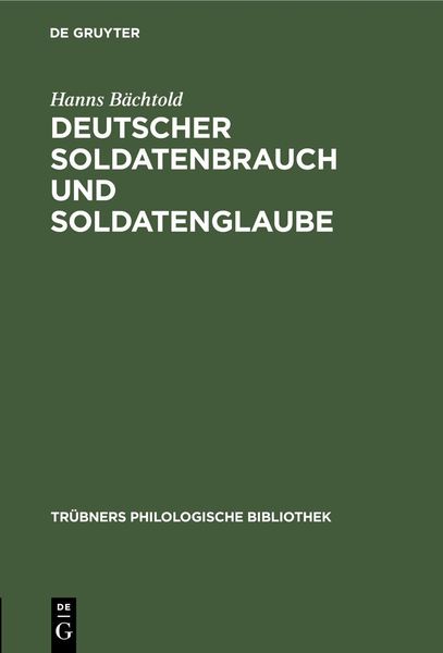 Produktbild: Deutscher Soldatenbrauch und Soldatenglaube