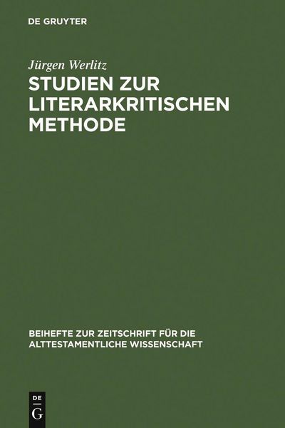 Produktbild: Studien zur literarkritischen Methode