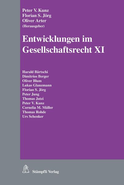Produktbild: Entwicklungen im Gesellschaftsrecht XI