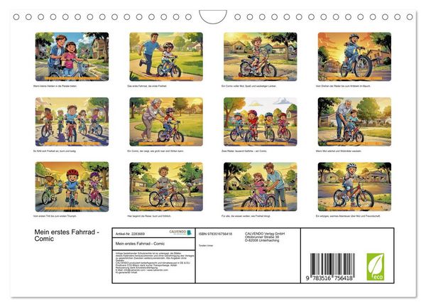 Produktbild: Mein erstes Fahrrad - Comic (Wandkalender 2027 DIN A4 quer), CALVENDO Monatskalender
