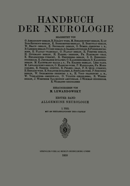Produktbild: Handbuch der Neurologie