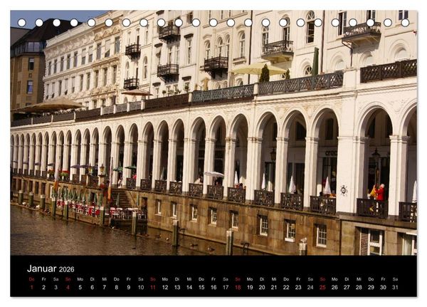 Produktbild: Hansestadt Hamburg (Tischkalender 2026 DIN A5 quer), CALVENDO Monatskalender