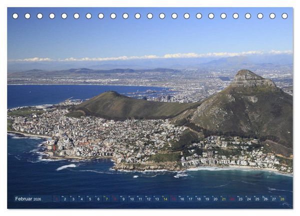 Produktbild: S&uuml;dafrika - K&uuml;stenflug von Kapstadt bis Dyker Island (Tischkalender 2026 DIN A5 quer), CALVENDO Monatskalender