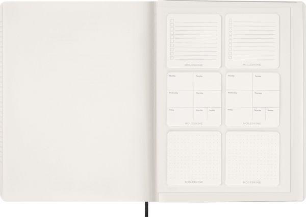Produktbild: Moleskine 15 Monate Essential Wochenkalender 2026/2027, 1 Wo = 2 Seiten, vertikal, XXL, weicher Einband, Schwarz