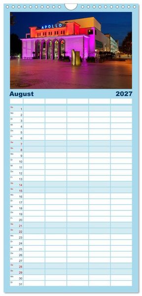 Produktbild: Familienplaner 2027 - Blaue Stunde im Siegerland mit 5 Spalten (Wandkalender, 21 x 45 cm) CALVENDO