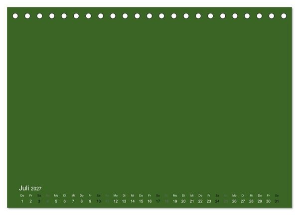 Produktbild: Bastelkalender - dunkel Gr&uuml;n (Tischkalender 2027 DIN A5 quer), CALVENDO Monatskalender