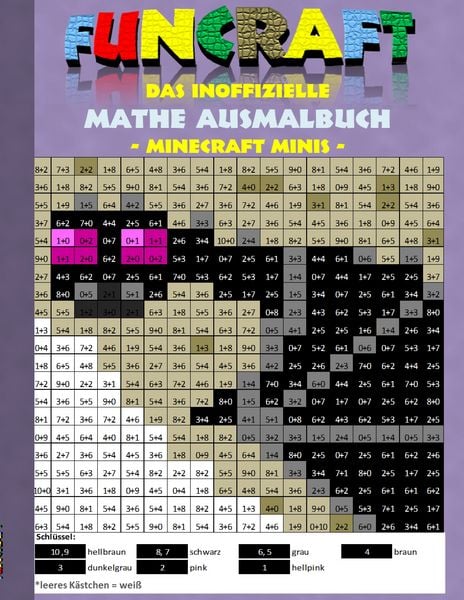 Produktbild: Funcraft - Das inoffizielle Mathe Ausmalbuch: Minecraft Minis (Cover Dragon)