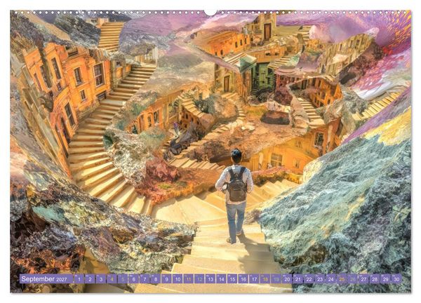 Produktbild: Treppenlabyrinthe &ndash; Die Suche nach dem Weg (hochwertiger Premium Wandkalender 2027 DIN A2 quer), Kunstdruck in Hochglanz