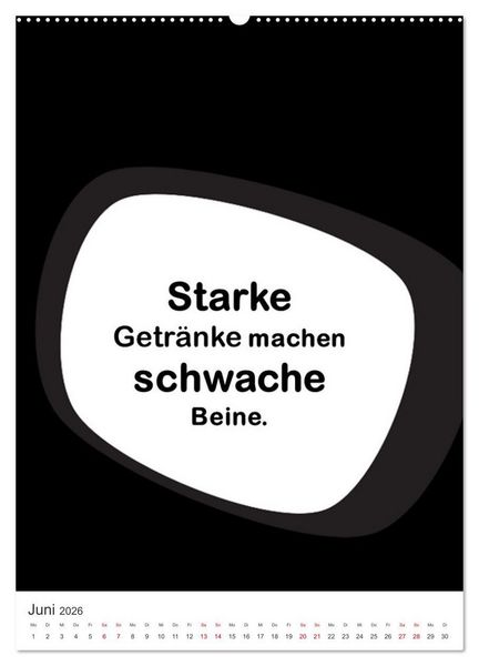 Produktbild: SPRUCH-Beutel voller Spr&uuml;che rund ums TRINKEN (hochwertiger Premium Wandkalender 2026 DIN A2 hoch), Kunstdruck in Hochglanz