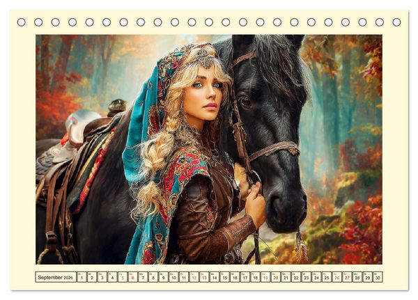 Produktbild: Waldgefl&uuml;ster. Die mystischen Frauen der alten Pfade (Tischkalender 2026 DIN A5 quer), CALVENDO Monatskalender