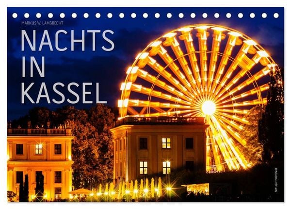 Produktbild: Nachts in Kassel (Tischkalender 2026 DIN A5 quer), CALVENDO Monatskalender