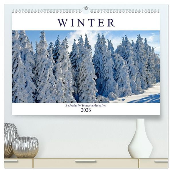 Produktbild: Winter. Zauberhafte Schneelandschaften (hochwertiger Premium Wandkalender 2026 DIN A2 quer), Kunstdruck in Hochglanz