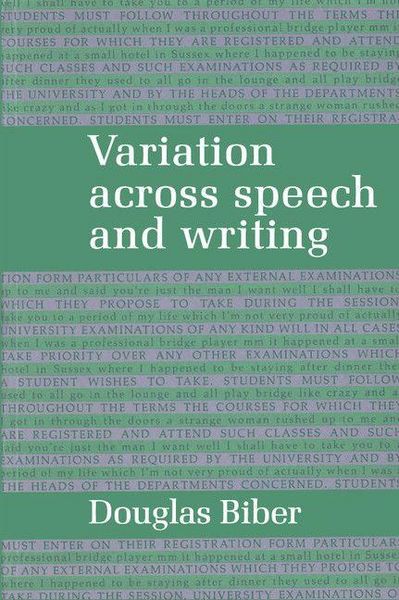 Produktbild: Variation Across Speech and Writing