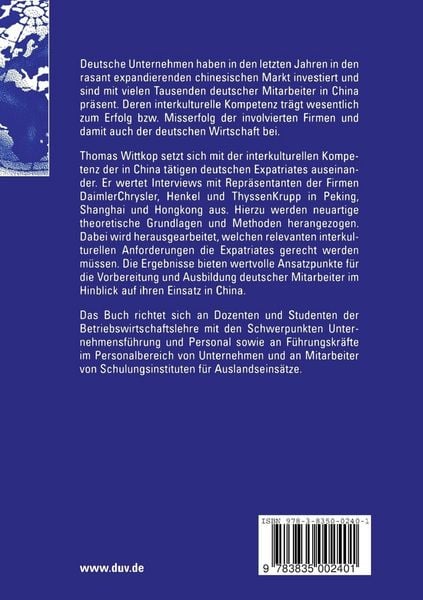 Produktbild: Interkulturelle Kompetenz deutscher Expatriates in China