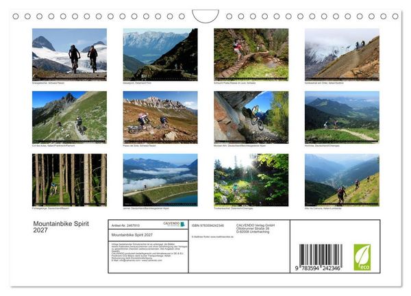 Produktbild: Mountainbike Spirit 2027 (Wandkalender 2027 DIN A4 quer), CALVENDO Monatskalender