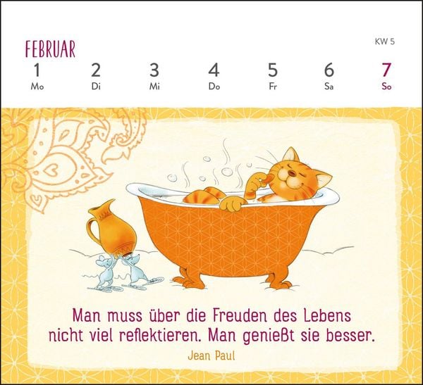 Produktbild: Mini-Wochenkalender 2027: Weisheiten der Om-Katze