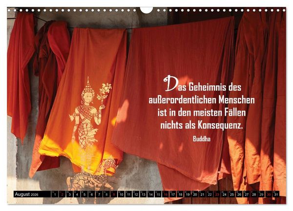 Produktbild: Spirituelles aus Asien - Weisheiten 2026 (Wandkalender 2026 DIN A3 quer), CALVENDO Monatskalender