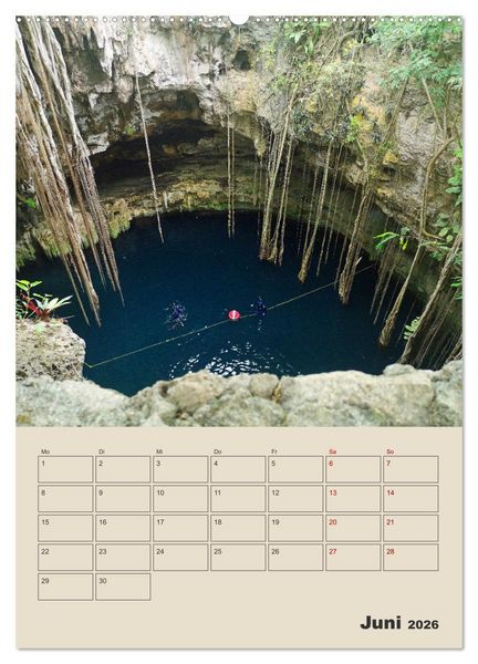 Produktbild: Mexiko Yucat&aacute;n Terminplaner (hochwertiger Premium Wandkalender 2026 DIN A2 hoch), Kunstdruck in Hochglanz