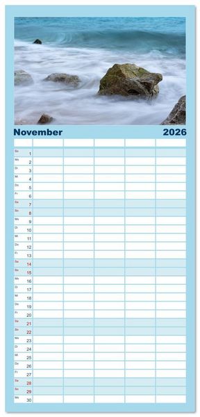 Produktbild: Familienplaner 2026 - Wasserzauber mit 5 Spalten (Wandkalender, 21 x 45 cm) CALVENDO