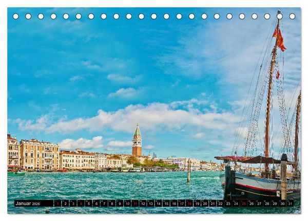 Produktbild: Besuch in Venedig (Tischkalender 2026 DIN A5 quer), CALVENDO Monatskalender