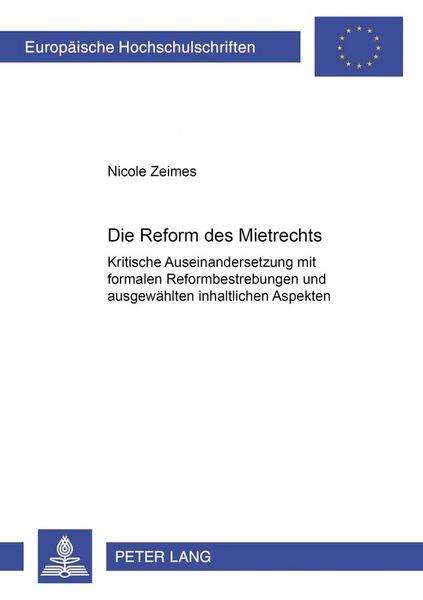 Produktbild: Die Reform des Mietrechts