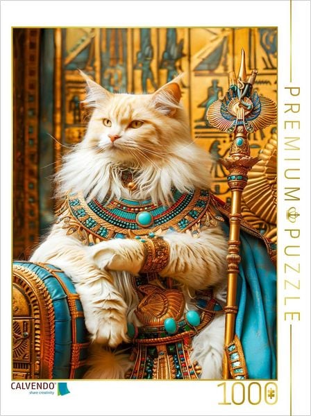 Produktbild: CALVENDO Puzzle Anubischa Katze in der faszinierenden Welt der Pharaonen | 1000 Teile Lege-Gr&ouml;&szlig;e 64x48cm Foto-Puzzle f&uuml;r gl&uuml;ckliche Stunden