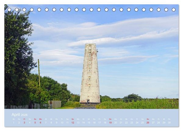 Produktbild: Englische Leuchtt&uuml;rme - Leuchtfeuer entlang Englands K&uuml;ste (Tischkalender 2026 DIN A5 quer), CALVENDO Monatskalender