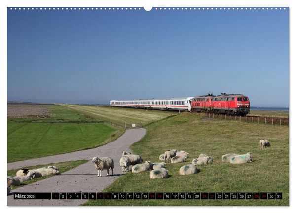 Produktbild: Norddeutsche Eisenbahnen (Wandkalender 2026 DIN A2 quer), CALVENDO Monatskalender